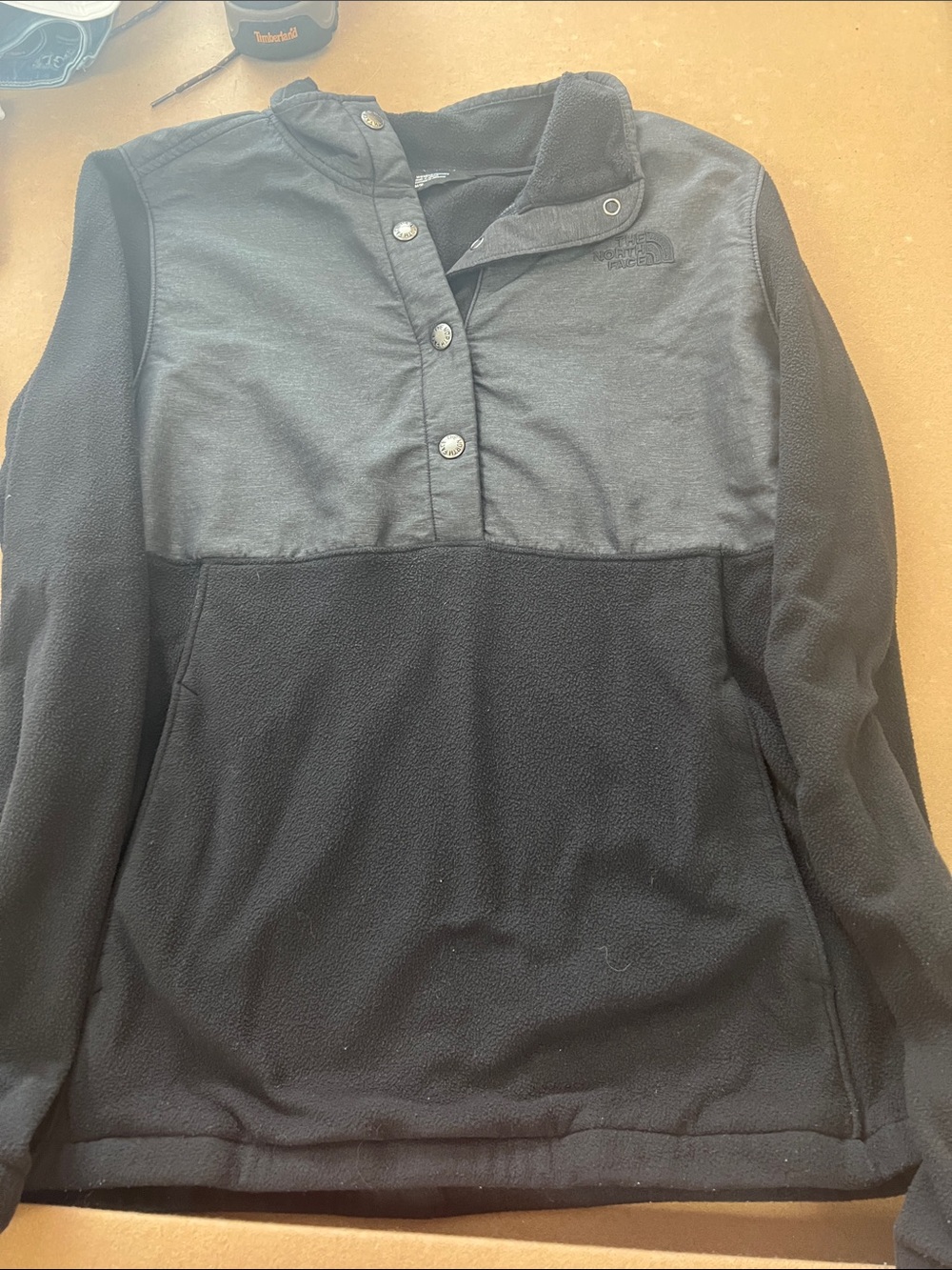 The North Face Black Two-Tone Snap Pullover Fleece